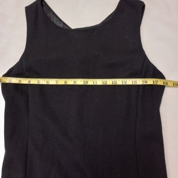 Eileen Fisher Black Sleeveless Viscose Blend Pull-on Dress, Size Medium - Picture 9 of 15